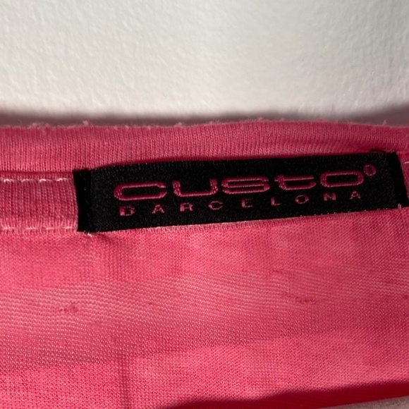 Custo Barcelona Celebration Pink Embroidered Tee S - Picture 5 of 10